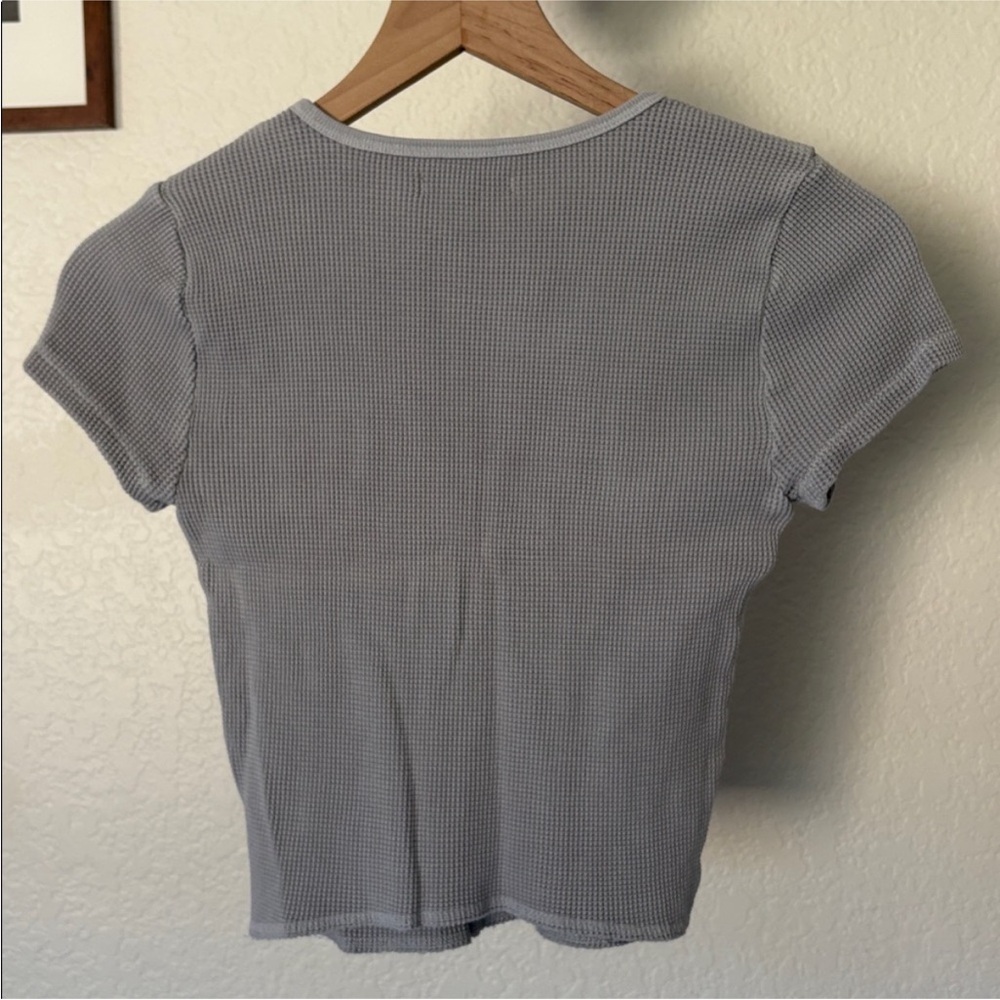 Madewell waffle knit crew neck crop tee - Picture 4 of 4